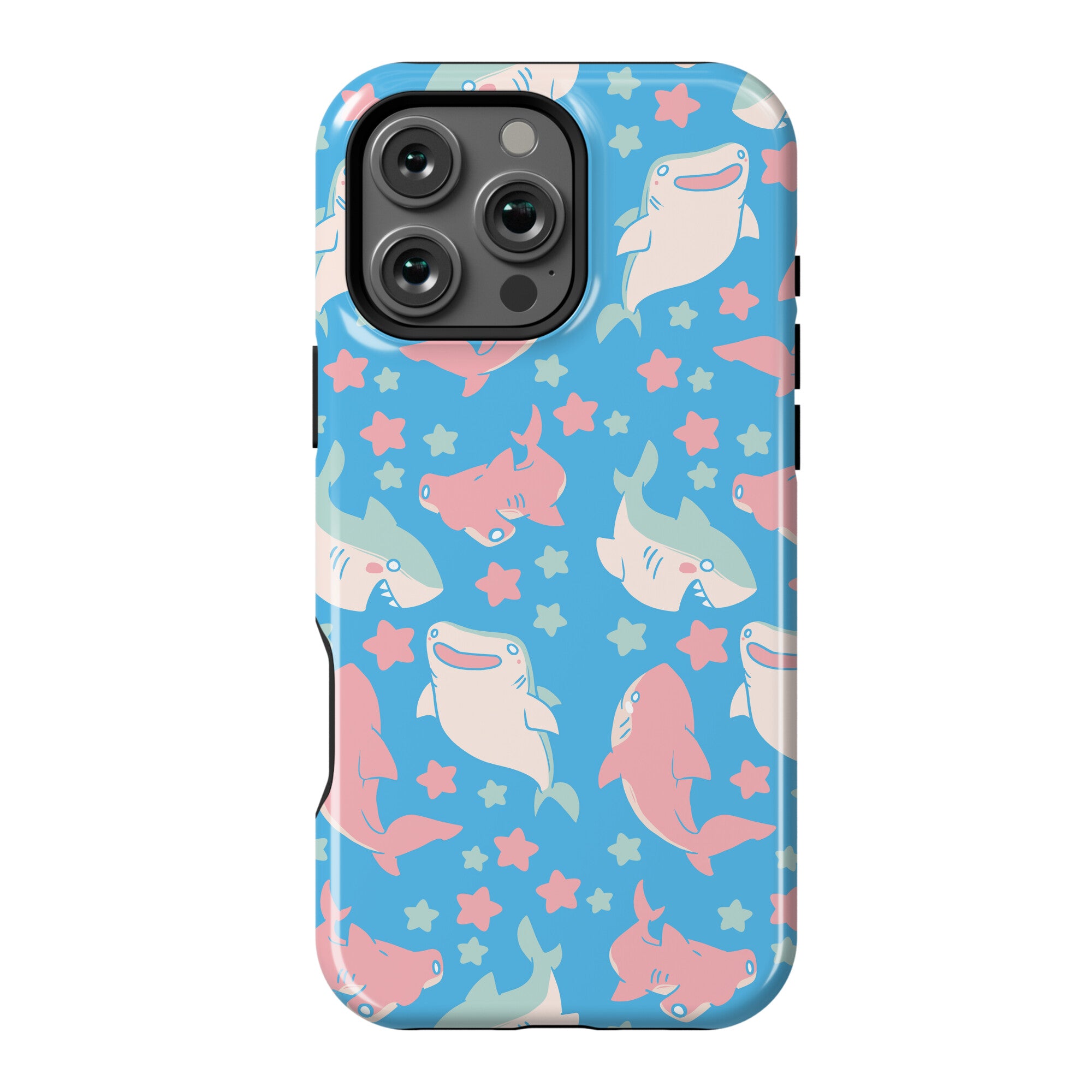 Happy Shark Pattern Phone Case